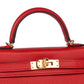 Hermès Kelly 20 Rouge de Coeur in Veau Madame Leather with Gold Hardware