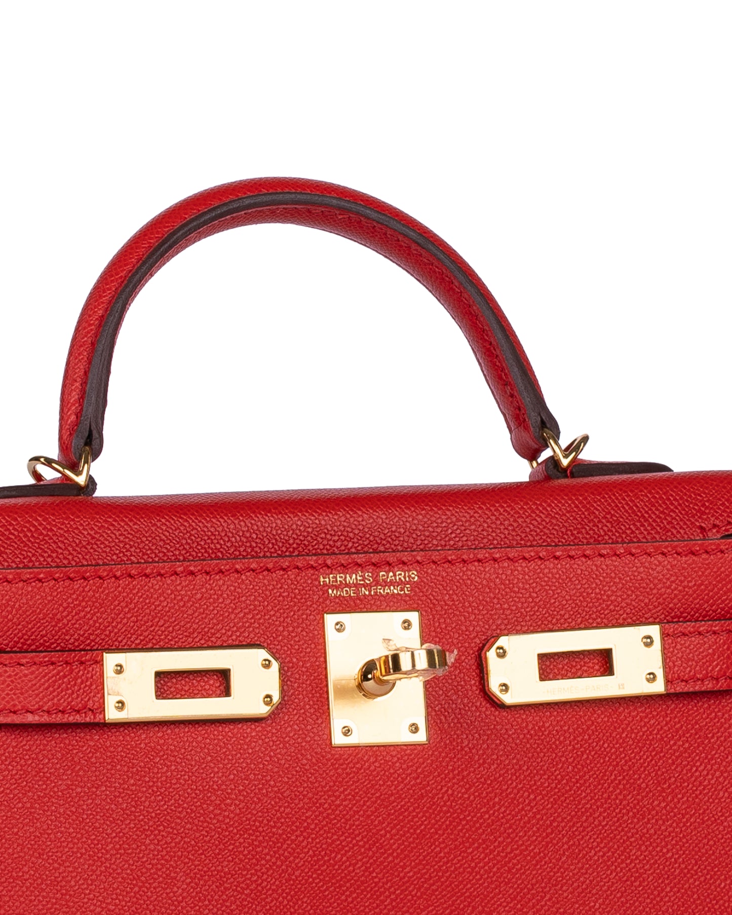 Hermès Kelly 20 Rouge de Coeur in Veau Madame Leather with Gold Hardware