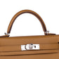 Hermès Kelly 20 HSS Biscuit/Bordeaux Epsom with Palladium Hardware