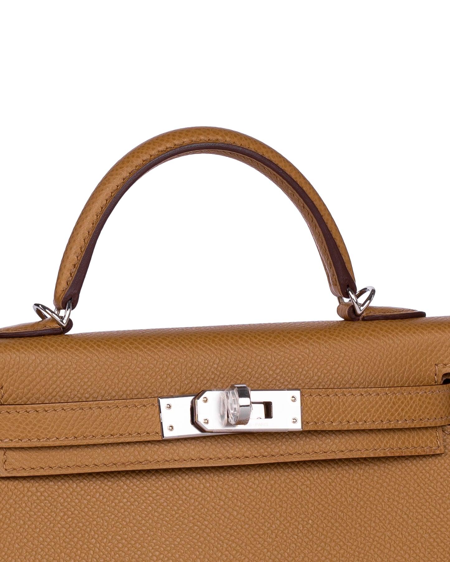 Hermès Kelly 20 HSS Biscuit/Bordeaux Epsom with Palladium Hardware