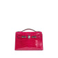 Hermès Kelly Pochette Rose Mexico Shiny Alligator with Palladium Hardware