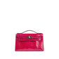 Hermès Kelly Pochette Rose Mexico Shiny Alligator with Palladium Hardware