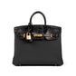 Birkin 25 Black Matte Alligator Touch Togo with Gold Hardware
