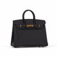 Birkin 25 Black in Togo Leather with Gold Hardware