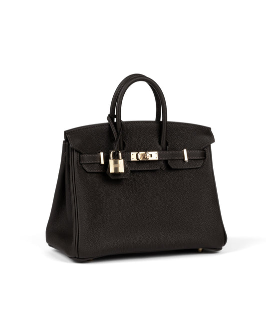 Birkin 25 Bai Brun in Togo Leather with Gold Hardware