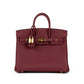Birkin 25 Rouge H in Togo Leather with Gold Hardware