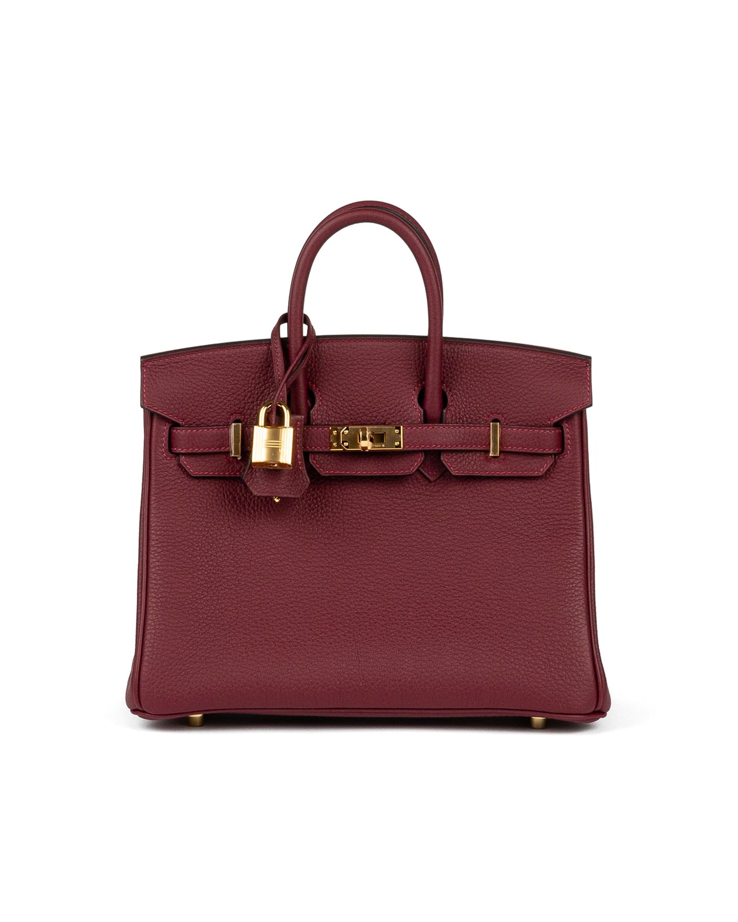 Birkin 25 Rouge H in Togo Leather with Gold Hardware