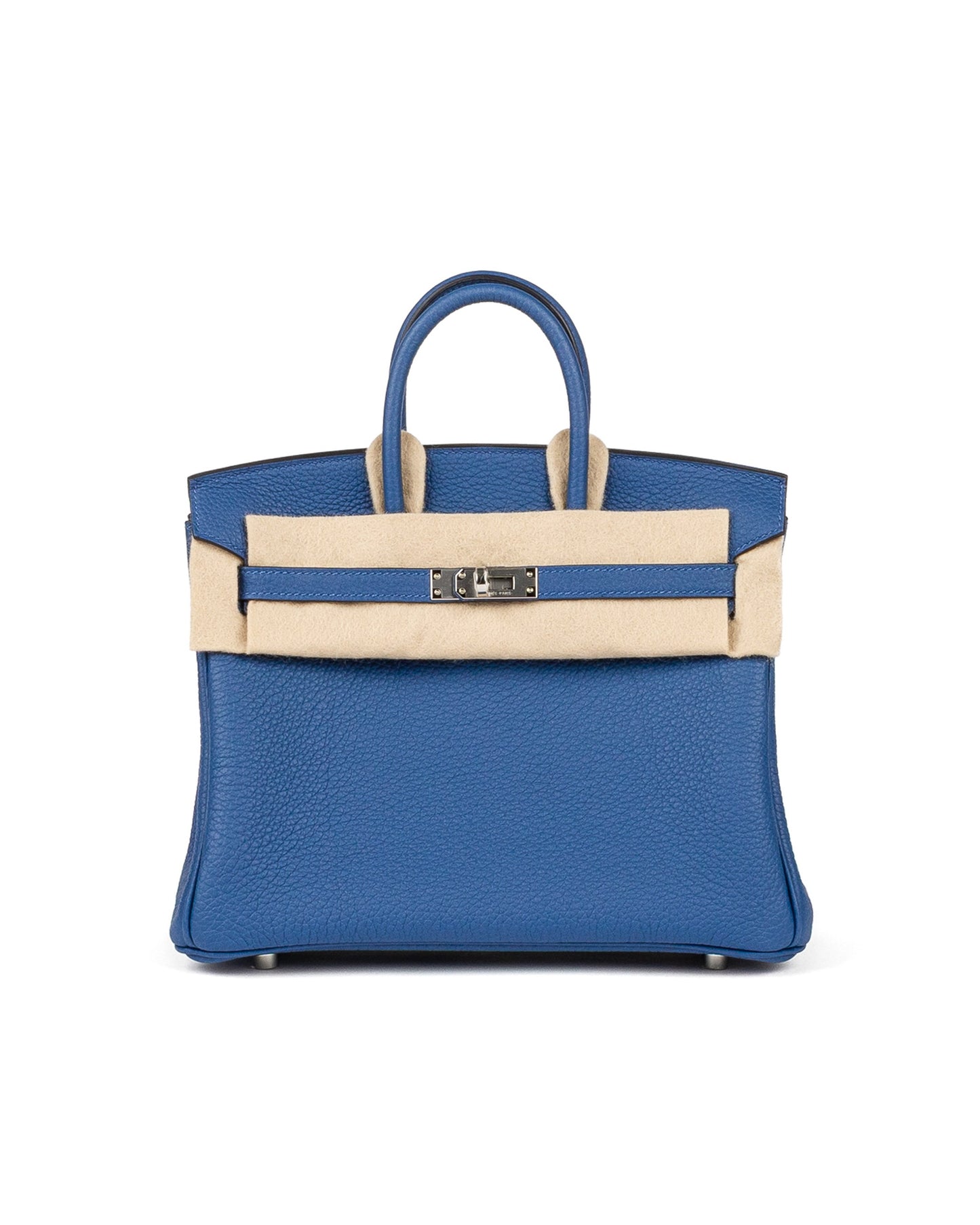 Birkin 25 Blue Tie in Togo Leather with Palladium Hardware