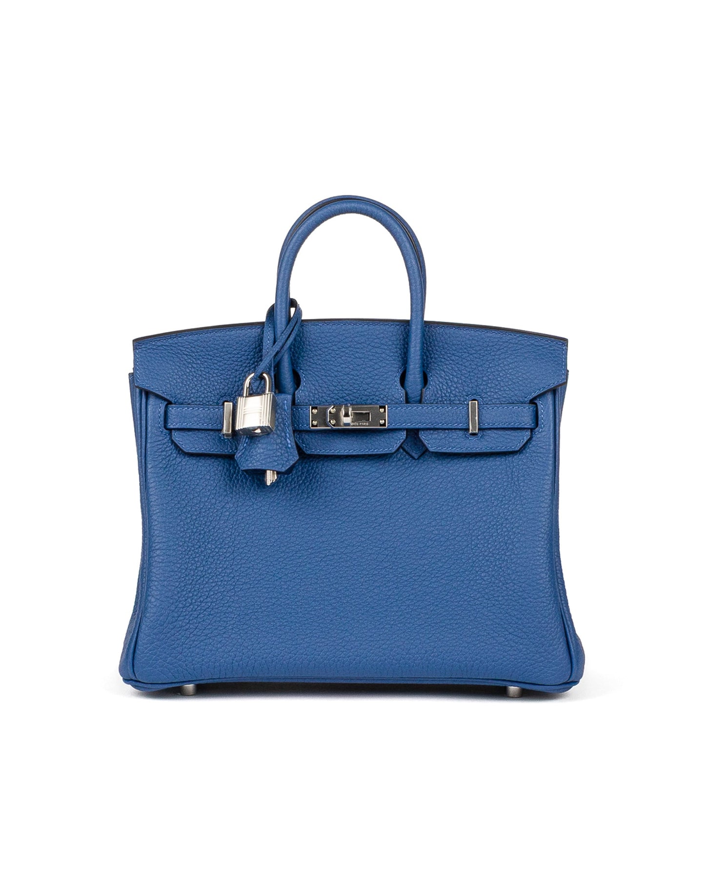 Birkin 25 Blue Tie in Togo Leather with Palladium Hardware