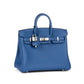Birkin 25 Blue Tie in Togo Leather with Palladium Hardware