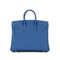 Birkin 25 Blue Tie in Togo Leather with Palladium Hardware
