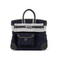 Birkin 25 Cargo Blue Marine/Black in Toil & Swift Leather with Palladium Hardware