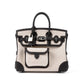 Birkin 25 Cargo Bai Brun in Toile / Swift Leather with Palladium Hardware