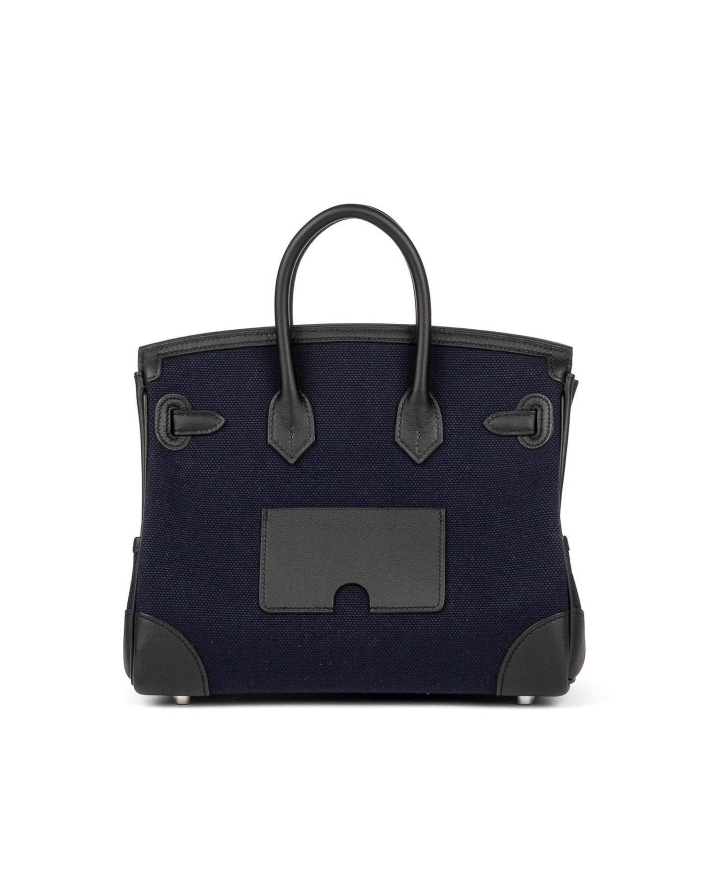 Birkin 25 Cargo Blue Marine/Black in Toil & Swift Leather with Palladium Hardware