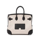 Birkin 25 Cargo Bai Brun in Toile / Swift Leather with Palladium Hardware