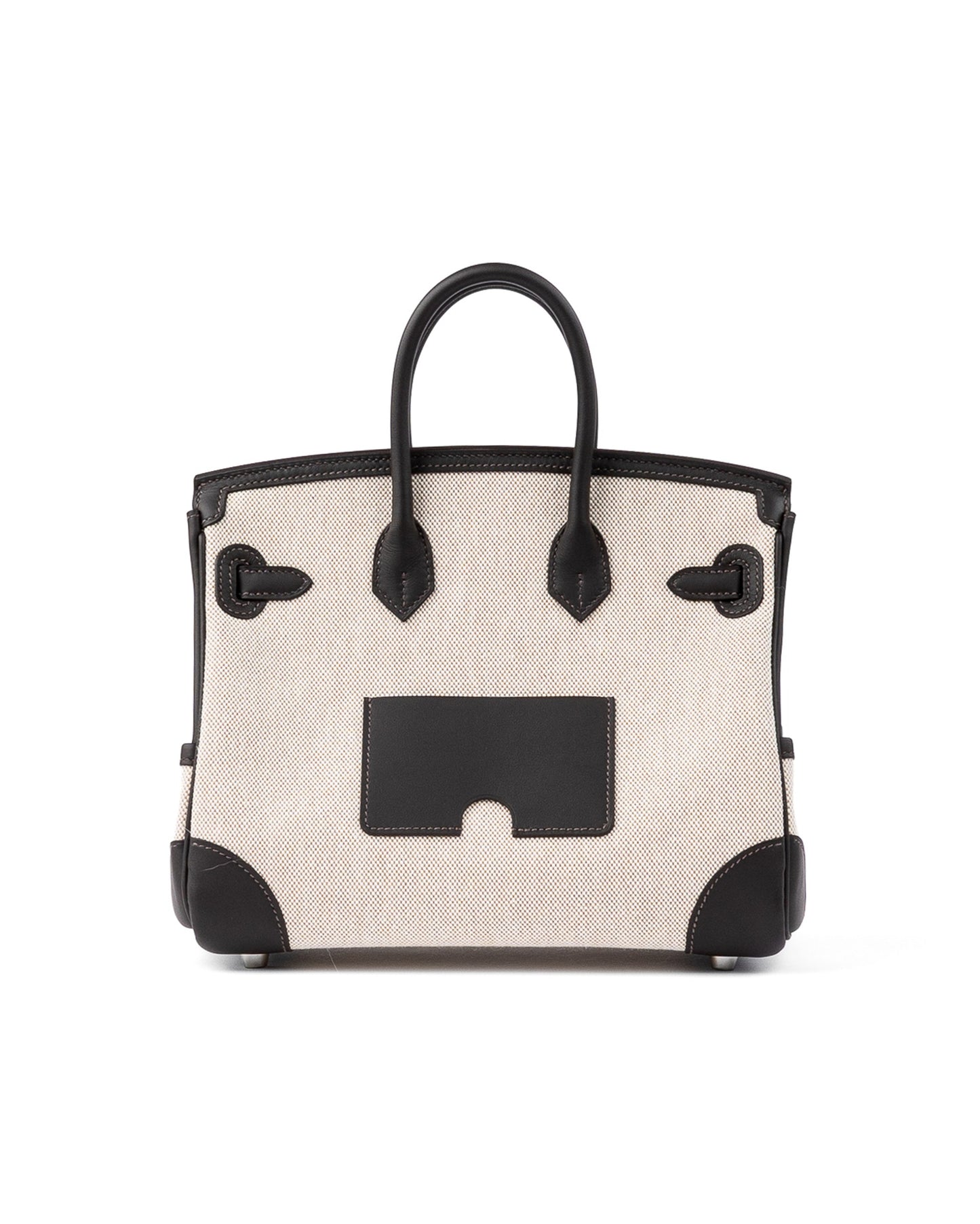 Birkin 25 Cargo Bai Brun in Toile / Swift Leather with Palladium Hardware