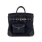 Birkin 25 Cargo Blue Marine/Black in Toil & Swift Leather with Palladium Hardware