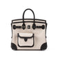 Birkin 25 Cargo Bai Brun in Toile / Swift Leather with Palladium Hardware