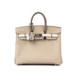Birkin 25 Retourne Tri-colour Trench / Craie / Etoupe in Epsom Leather with Palladium Hardware