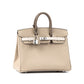 Birkin 25 Retourne Tri-colour Trench / Craie / Etoupe in Epsom Leather with Palladium Hardware