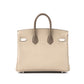 Birkin 25 Retourne Tri-colour Trench / Craie / Etoupe in Epsom Leather with Palladium Hardware