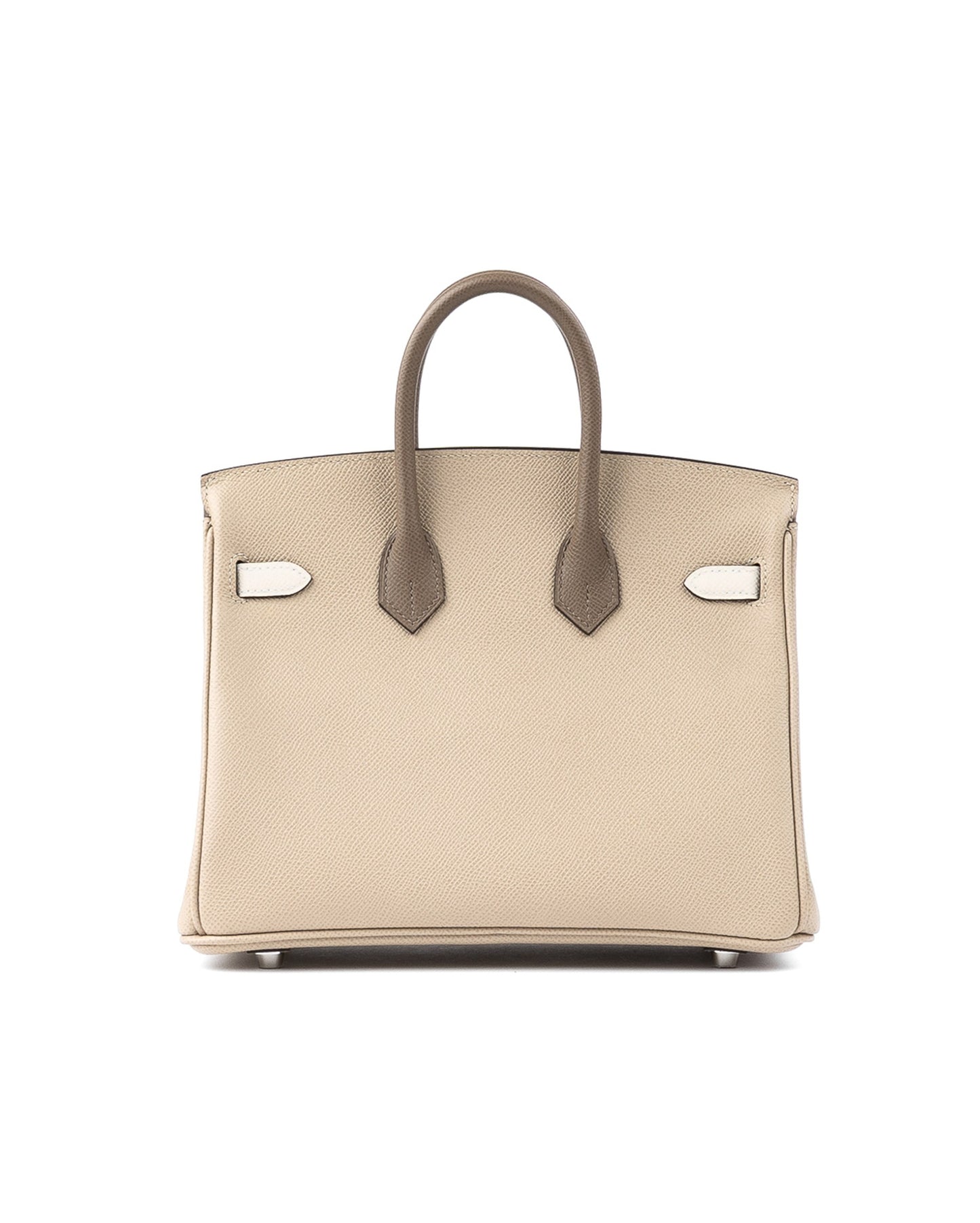 Birkin 25 Retourne Tri-colour Trench / Craie / Etoupe in Epsom Leather with Palladium Hardware