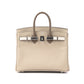 Birkin 25 Retourne Tri-colour Trench / Craie / Etoupe in Epsom Leather with Palladium Hardware
