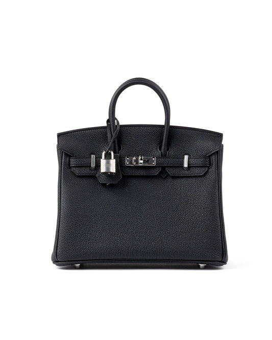 Birkin 25 Black in Togo Leather with Palladium Hardware