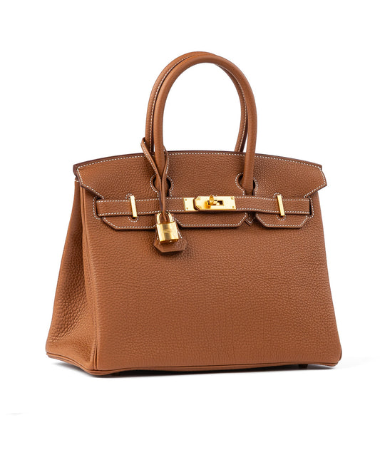 Birkin 30 Gold in Togo Leather with Gold Hardware