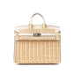Birkin 25 Picnic Nata in Swift Leather & Osier Wicker with Palladium Hardware