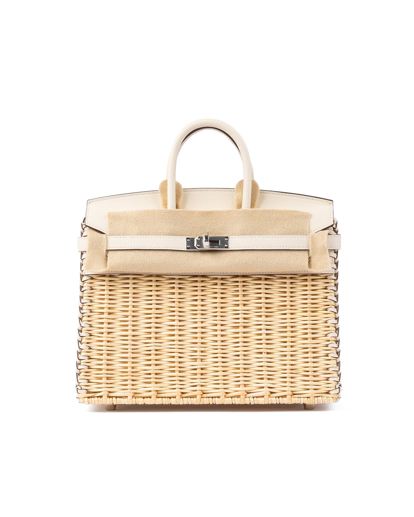 Birkin 25 Picnic Nata in Swift Leather & Osier Wicker with Palladium Hardware