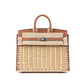 Birkin 25 Picnic Gold in Swift Leather & Osier Wicker with Palladium Hardware