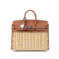 Birkin 25 Picnic Gold in Swift Leather & Osier Wicker with Palladium Hardware