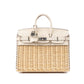 Birkin 25 Picnic Nata in Swift Leather & Osier Wicker with Palladium Hardware