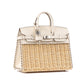 Birkin 25 Picnic Nata in Swift Leather & Osier Wicker with Palladium Hardware