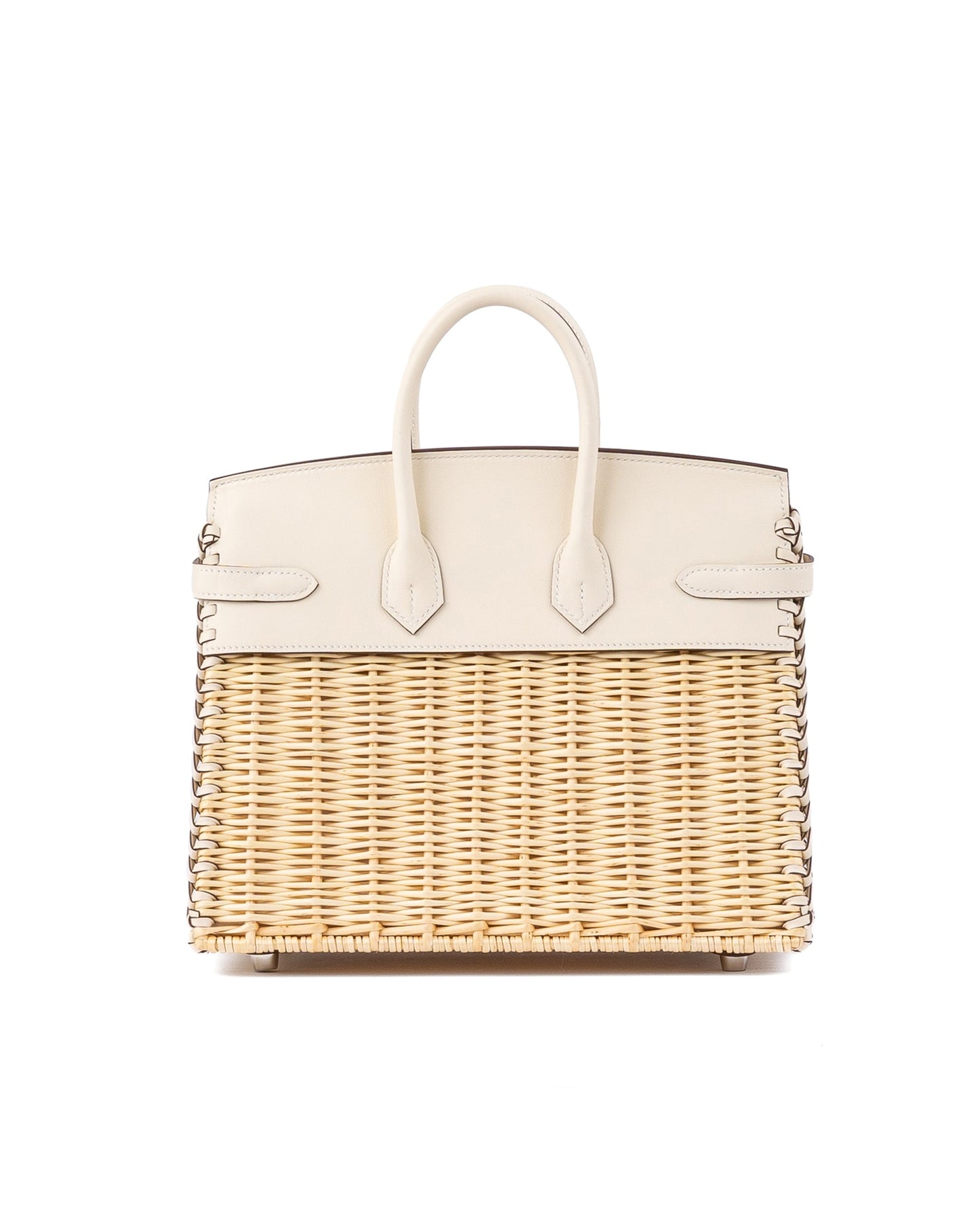 Birkin 25 Picnic Nata in Swift Leather & Osier Wicker with Palladium Hardware