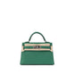 Kelly 20 Sellier Vert Vertigo in Epsom Leather with Palladium Hardware - Rare Double Strap