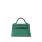 Kelly 20 Sellier Vert Vertigo in Epsom Leather with Palladium Hardware - Rare Double Strap