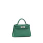 Kelly 20 Sellier Vert Vertigo in Epsom Leather with Palladium Hardware - Rare Double Strap