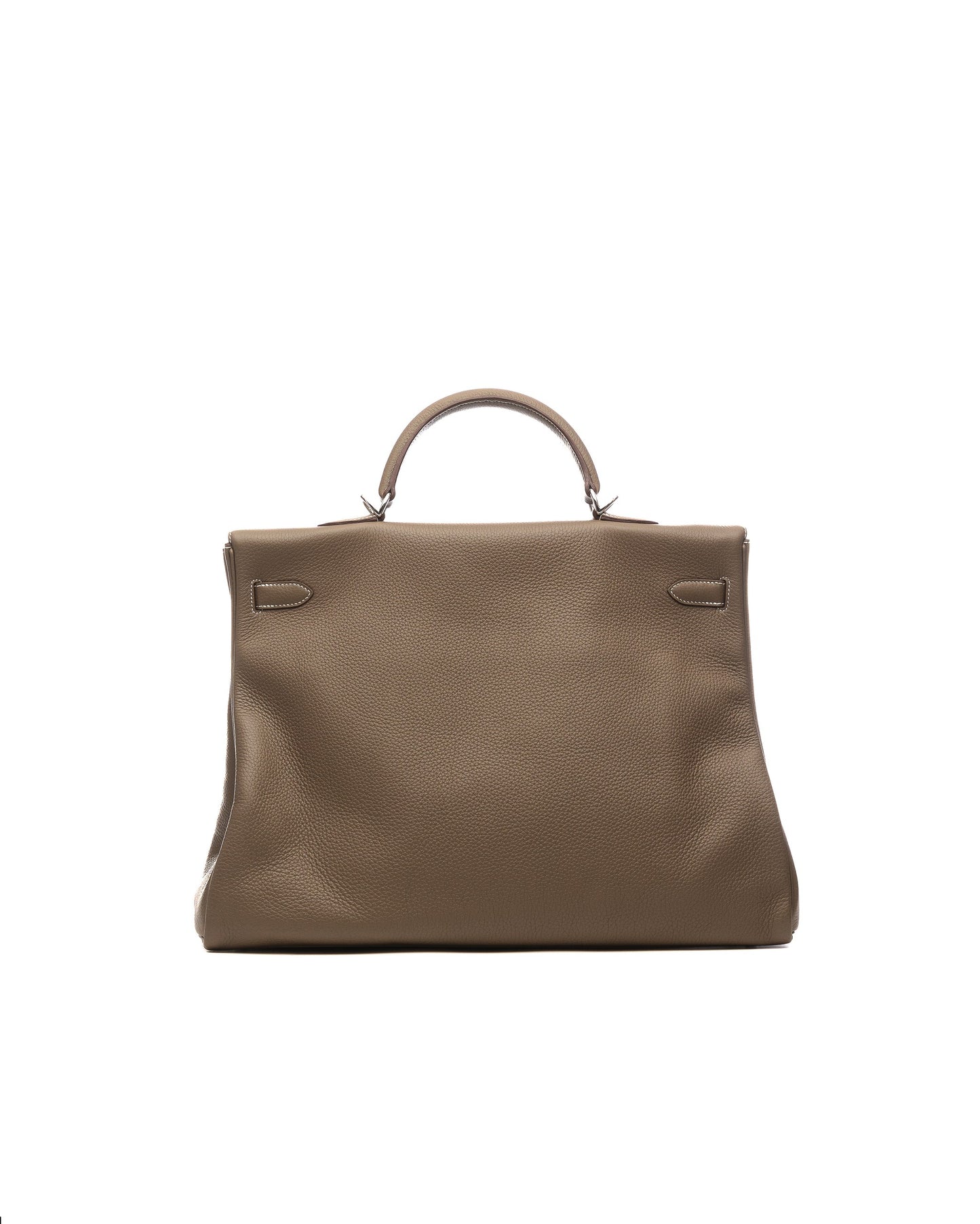 Kelly Relax 50 Etoupe in Taurillon Clemence leather with Palladium Hardware