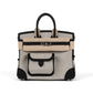 Birkin 25 Cargo Ecru/Black in Toile & Swift Leather with Palladium Hardware