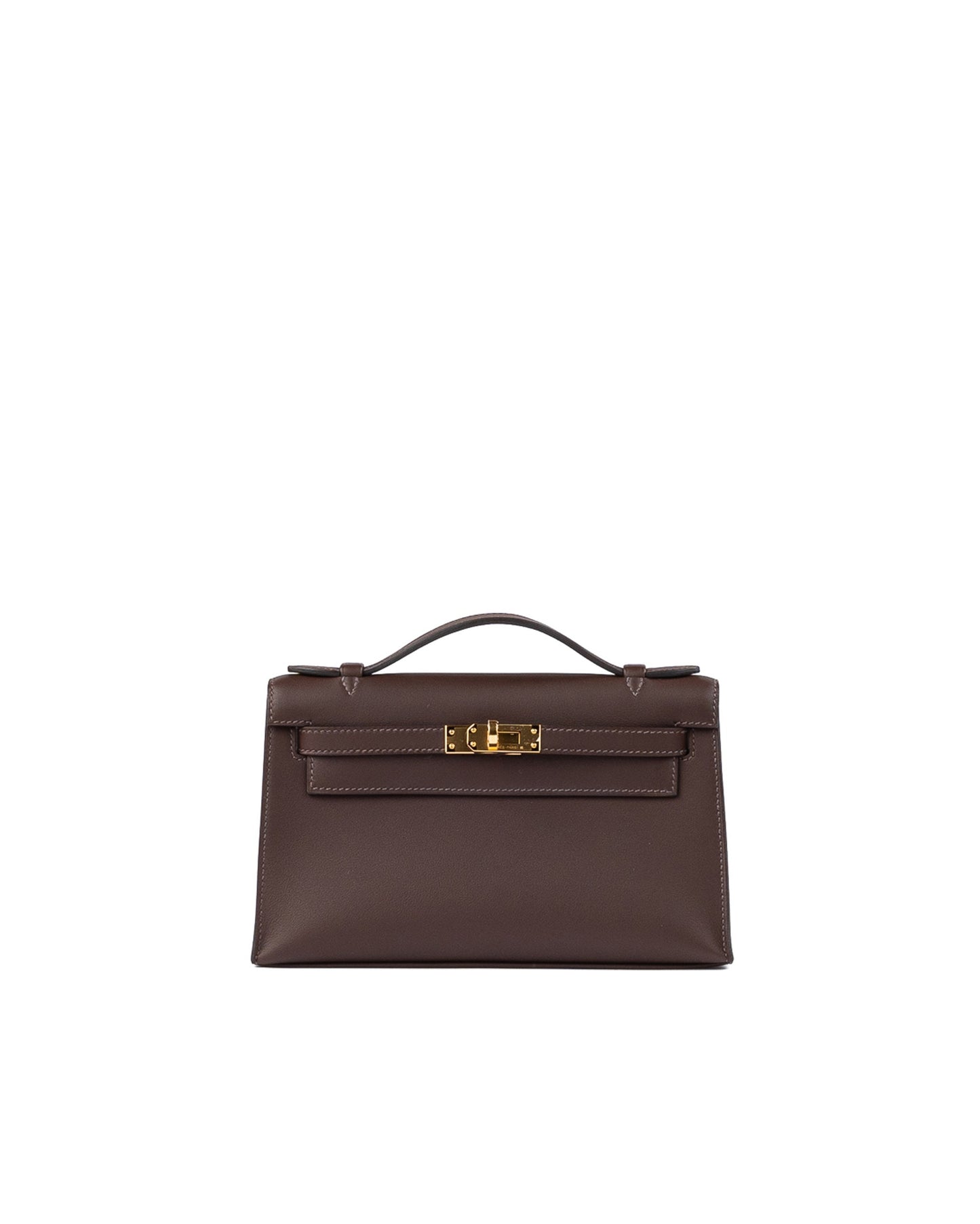 Kelly Pochette Havane in Swift Leather with Gold Hardware