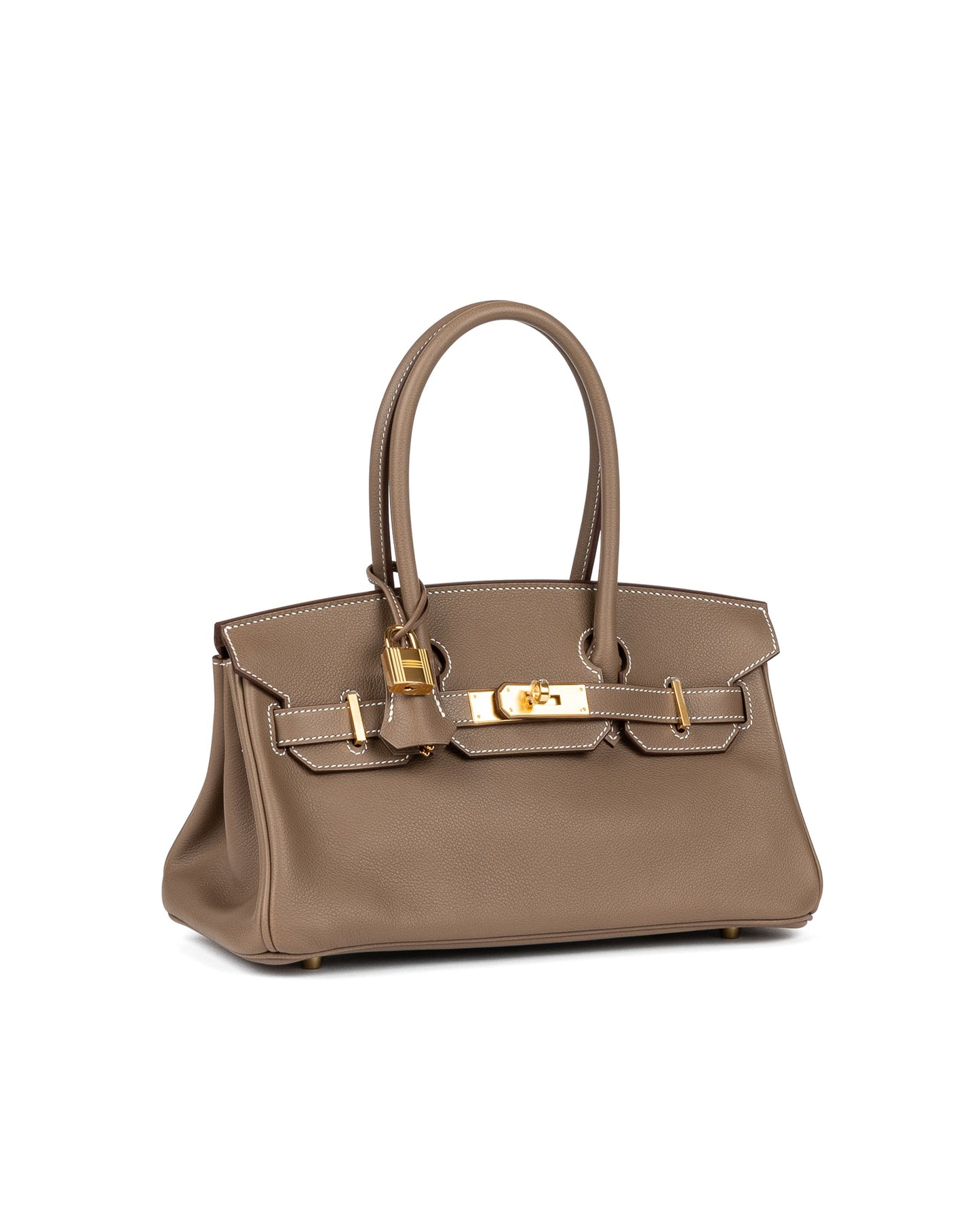 Birkin 29 Shoulder Etoupe in Evercolor Leather with Gold Hardware