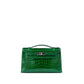 Kelly Pochette Vert Émeraude in Shiny Alligator with Palladium Hardware