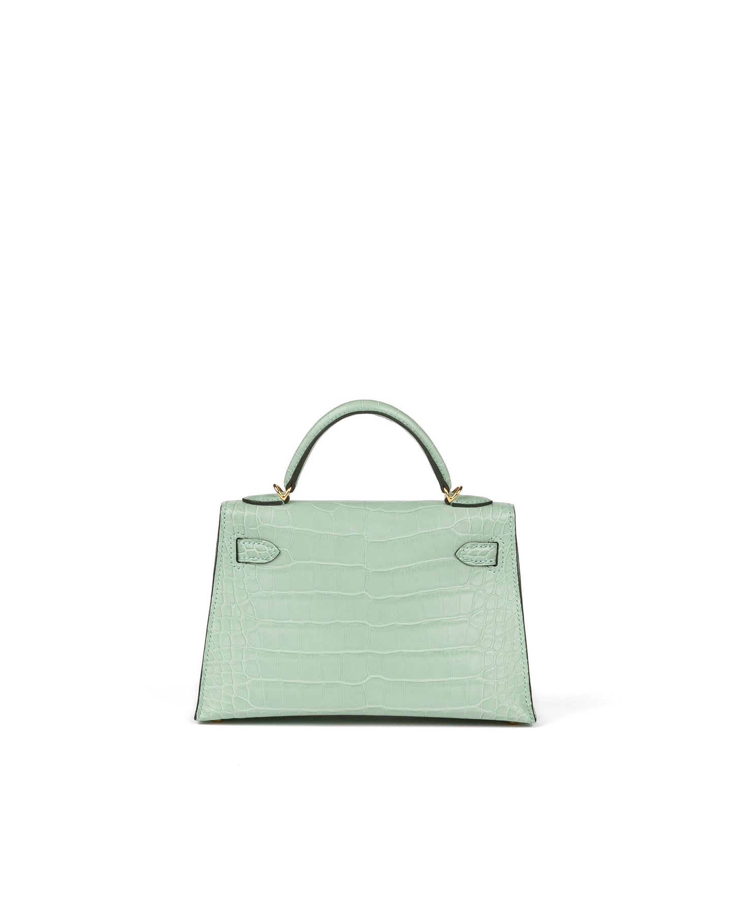 Kelly 20 Vert D'eau in Matte Alligator with Gold Hardware