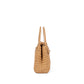 Chanel Mini Shopping Bag Dark Beige Braided Rafia Gold Tone Metal