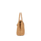 Chanel Mini Shopping Bag Dark Beige Braided Rafia Gold Tone Metal