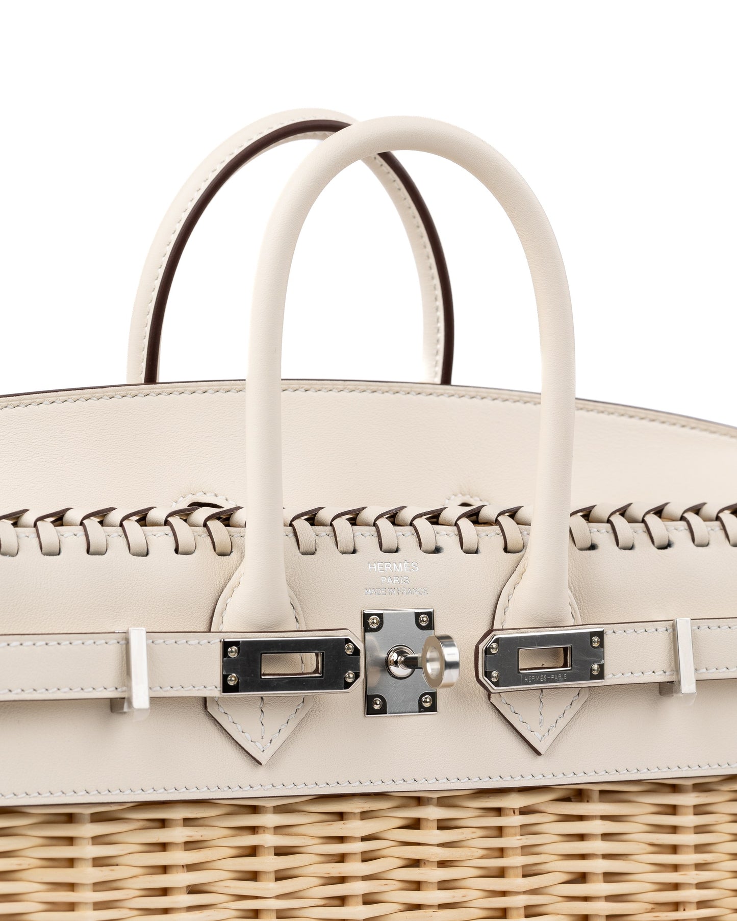 Birkin 25 Picnic Nata in Swift Leather & Osier Wicker with Palladium Hardware