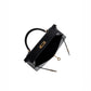 Kelly 20cm Sellier Black Madame Veau Lizard Touch Gold Hardware