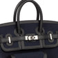 Birkin 25 Cargo Blue Marine/Black in Toil & Swift Leather with Palladium Hardware